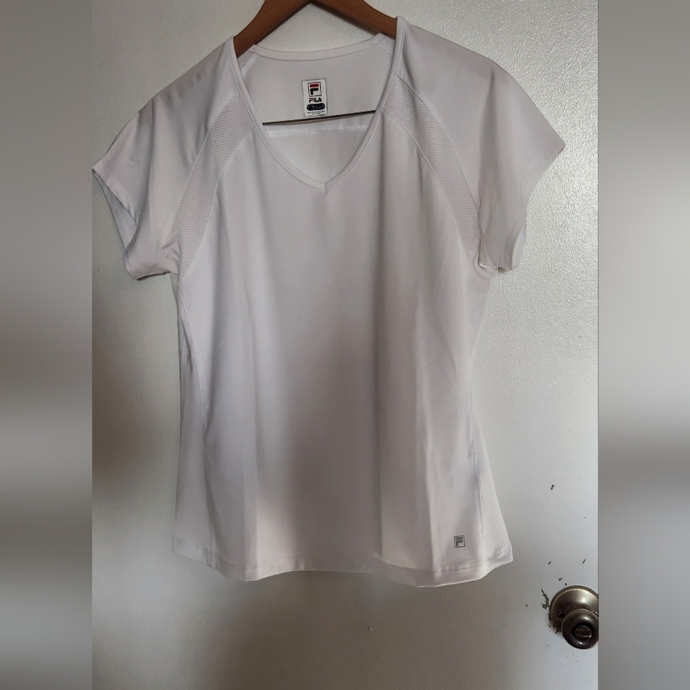 Women's White V-Neck Top